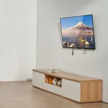VEVOR Soporte de pared universal para TV, soporte de TV de perfil bajo que se adapta a la mayoría de televisores de 37 a 70 pulgadas, soportes de TV de montaje en pared inclinables, VESA máximo de 600 x 400 mm, soporta hasta 132 libras