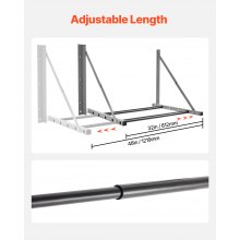 Estante de almacenamiento para neumáticos plegable de pared de 32" a 48" ajustable para garaje