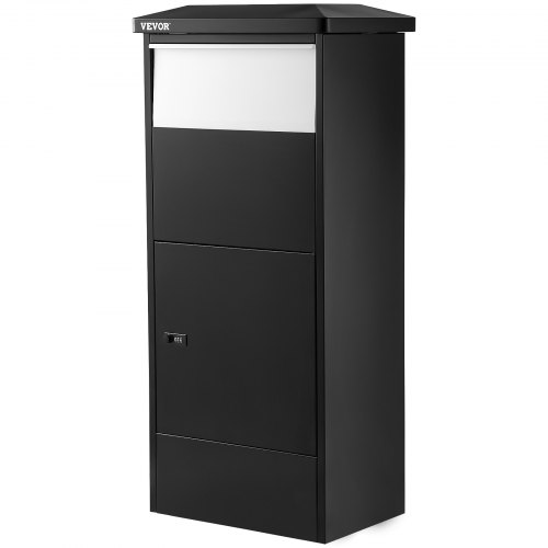 VEVOR Buzón de Correo Independiente Bloqueo de Código Buzón de Paquetería Negro y Blanco Buzón para Paquetes 18,9"x12"x44" Gran Capacidad en Porche Patio para Recibo de Carta Revista Paquetes Grandes