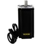 Servomotor paso a paso VEVOR nema34 con carcasa negra y cables conectados.