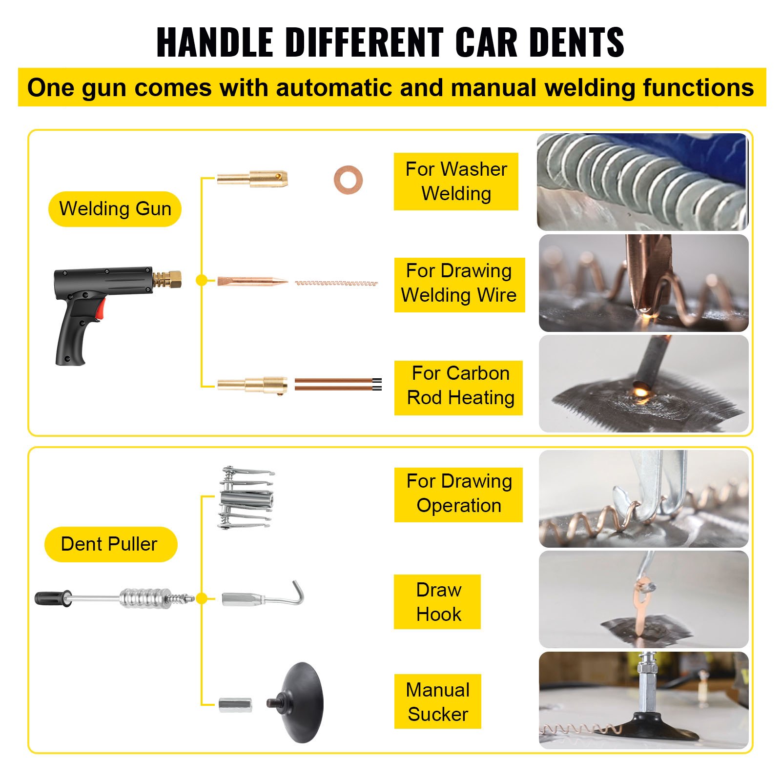 Estación del sistema de extracción de abolladuras para máquina de extracción de abolladuras VEVOR SG-7500