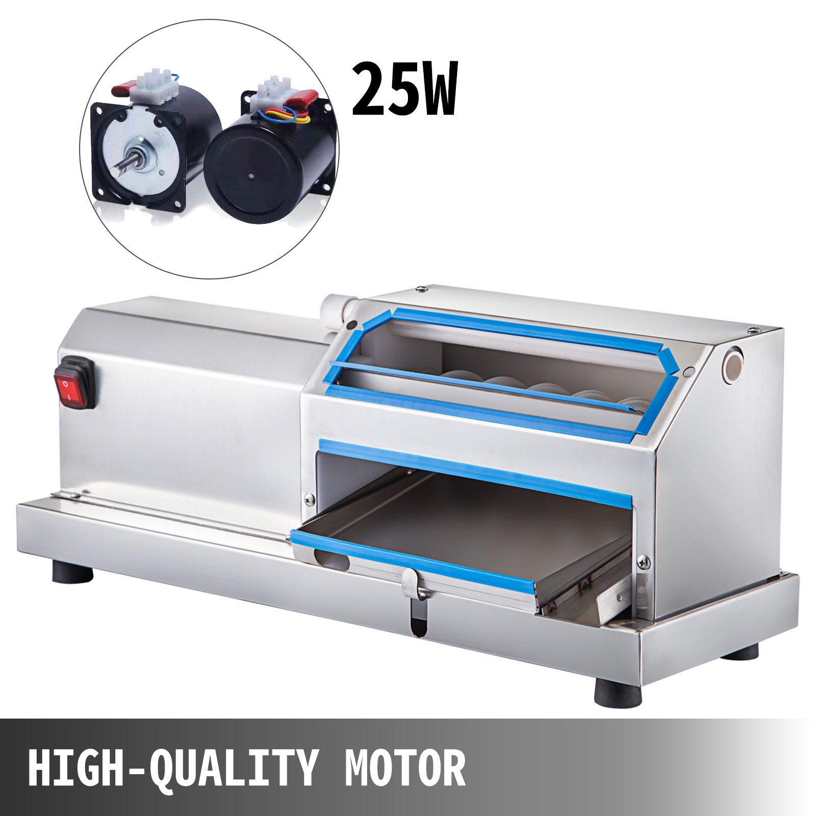 Máquina peladora de huevos de codorniz VEVOR con motor de 25w para un procesamiento eficiente.