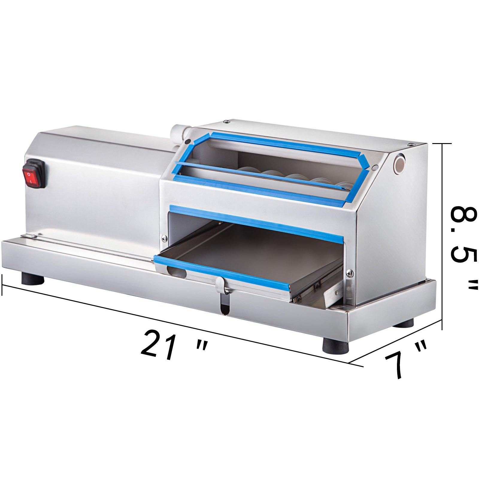 Máquina peladora de huevos de codorniz VEVOR, acero inoxidable, dimensiones 21&quot;x8,5&quot;x7&quot;.