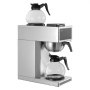 Cafetera de goteo comercial VEVOR, máquina para 12 tazas con 2 jarras de vidrio y 2 placas calentadoras, cafetera de goteo de acero inoxidable, ideal para restaurantes, oficinas, cafeterías y hogares.