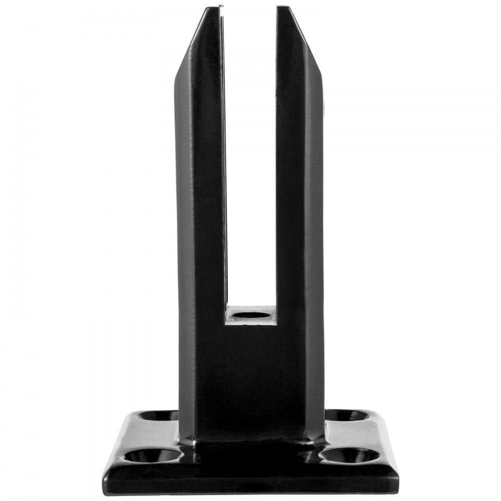 VEVOR Abrazadera de barandilla de vidrio 10PCS, barandilla de vidrio 3.8x3.8x6.3 pulgadas, Abrazadera de vidrio 304 Acero inoxidable Negro, Espiga de barandilla de vidrio Espesor de vidrio 3/10" a 1/2" Balcón, Jardín, Pasamanos de cubierta, Escalera