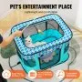 VEVOR Parque de juegos plegable para mascotas, 81 x 61 x 56 cm, portátil, caseta para cachorros, perros y gatos, tela Oxford 600D impermeable, cremallera extraíble, para interiores, exteriores, viajes y acampadas (rectangular, S)