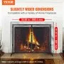 VEVOR Pantalla para chimenea, 1 panel con puerta, malla de hierro resistente, cubierta protectora contra chispas de 39 pulgadas de largo x 31,6 pulgadas de alto, instalación sencilla, rejilla independiente para valla contra incendios para sala de estar, decoración del hogar, vintage