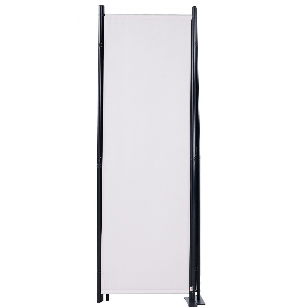 Biombo VEVOR con panel blanco y estructura de metal negro.