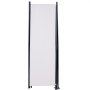 Biombo VEVOR con panel blanco y estructura de metal negro.