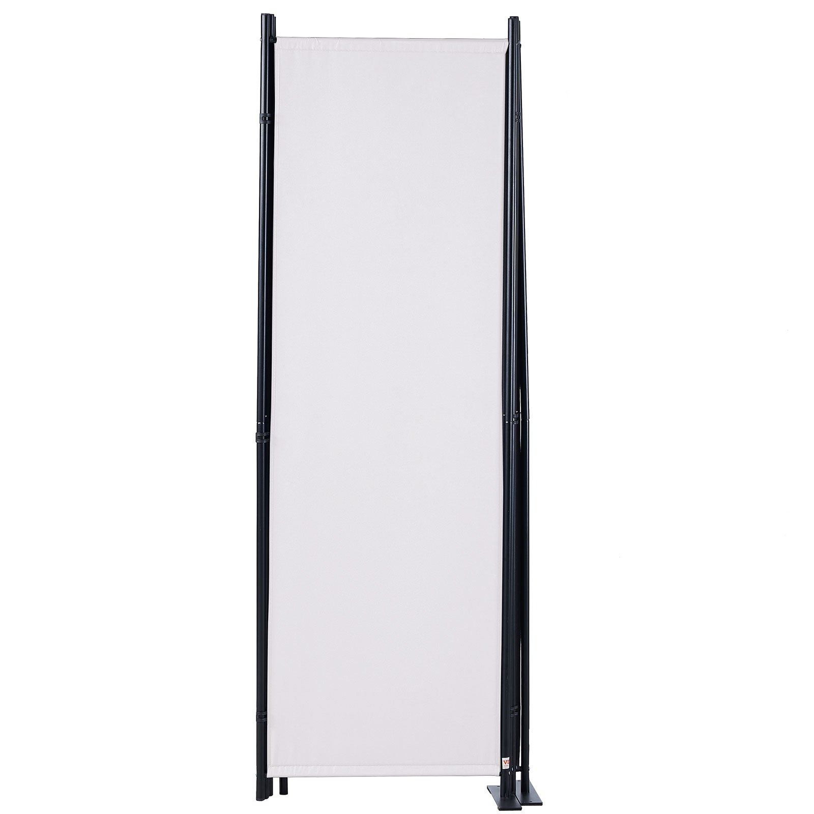 Biombo VEVOR con panel blanco y estructura de metal negro.