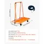 VEVOR - Carretilla para paneles de yeso (capacidad de carga de 817 kg), plataforma de acero con 4 ruedas giratorias, resistente y duradera, con correa de amarre para madera contrachapada, yeso y vidrio, color naranja