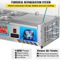 Estación de preparación refrigerada VEVOR con 146 W de potencia, ventilaciones de aire densas, compresor confiable y bajo nivel de ruido.