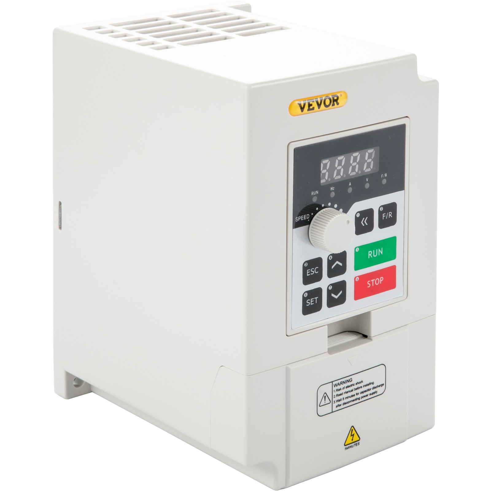 VEVOR Variador de Frecuencia Variador de Velocidad 2,2kW Convertidor de Frecuencia 1 o 3 Fase 1,1kg