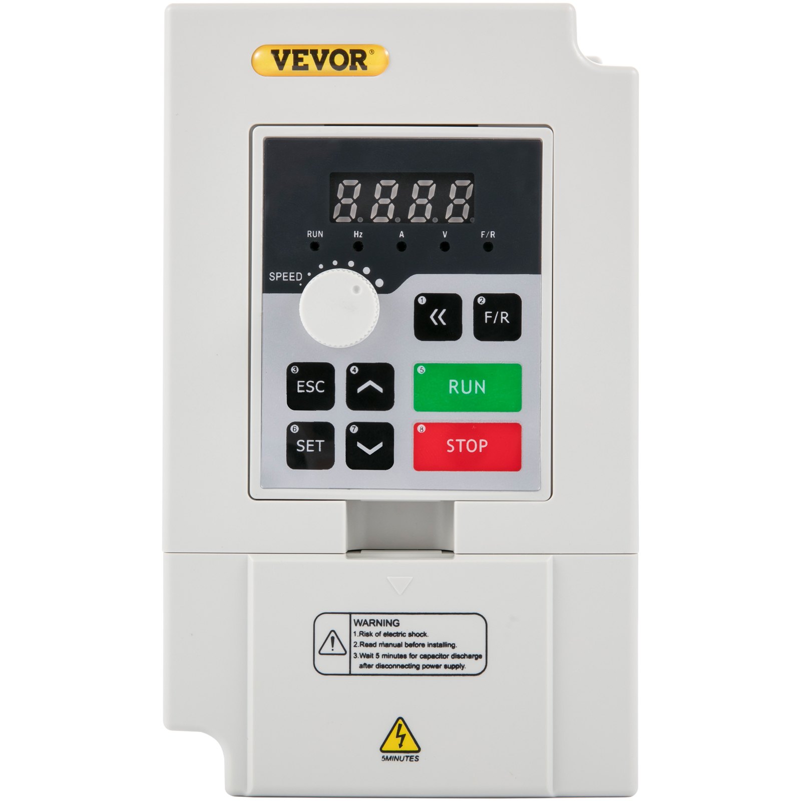 VEVOR Variador de Frecuencia Variador de Velocidad 2,2kW Convertidor de Frecuencia 1 o 3 Fase 1,1kg