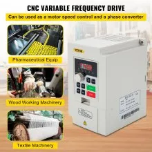 VEVOR Variador de Frecuencia Variador de Velocidad 3 kW Convertidor de Frecuencia 1 o 3 Fases 4 Hp