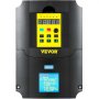 Variador de frecuencia VEVOR con pantalla digital y botones de control.