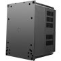 Variador de frecuencia VEVOR negro con rejillas de ventilación y orificios de montaje.