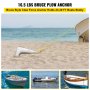VEVOR Bruce Claw Anchor Ancla de barco de 16,5 lb, ancla de barco de acero galvanizado, ancla marina de 7,5 kg con un grillete de ancla, ancla de barco resistente para amarre de yate de barco de 23-30 pies en la playa