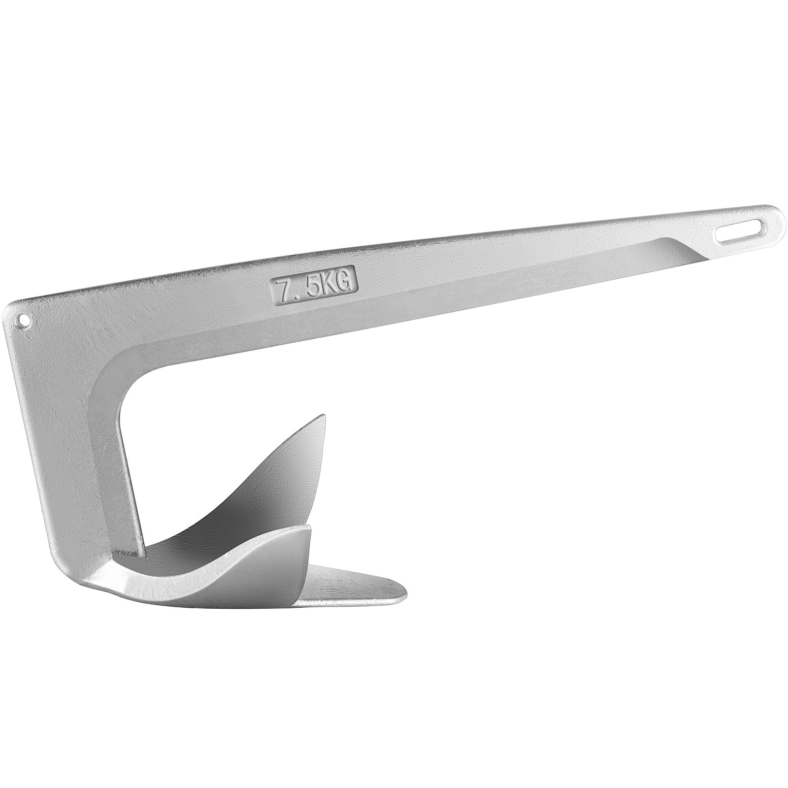 VEVOR Bruce Claw Anchor Ancla de barco de 16,5 lb, ancla de barco de acero galvanizado, ancla marina de 7,5 kg con un grillete de ancla, ancla de barco resistente para amarre de yate de barco de 23-30 pies en la playa
