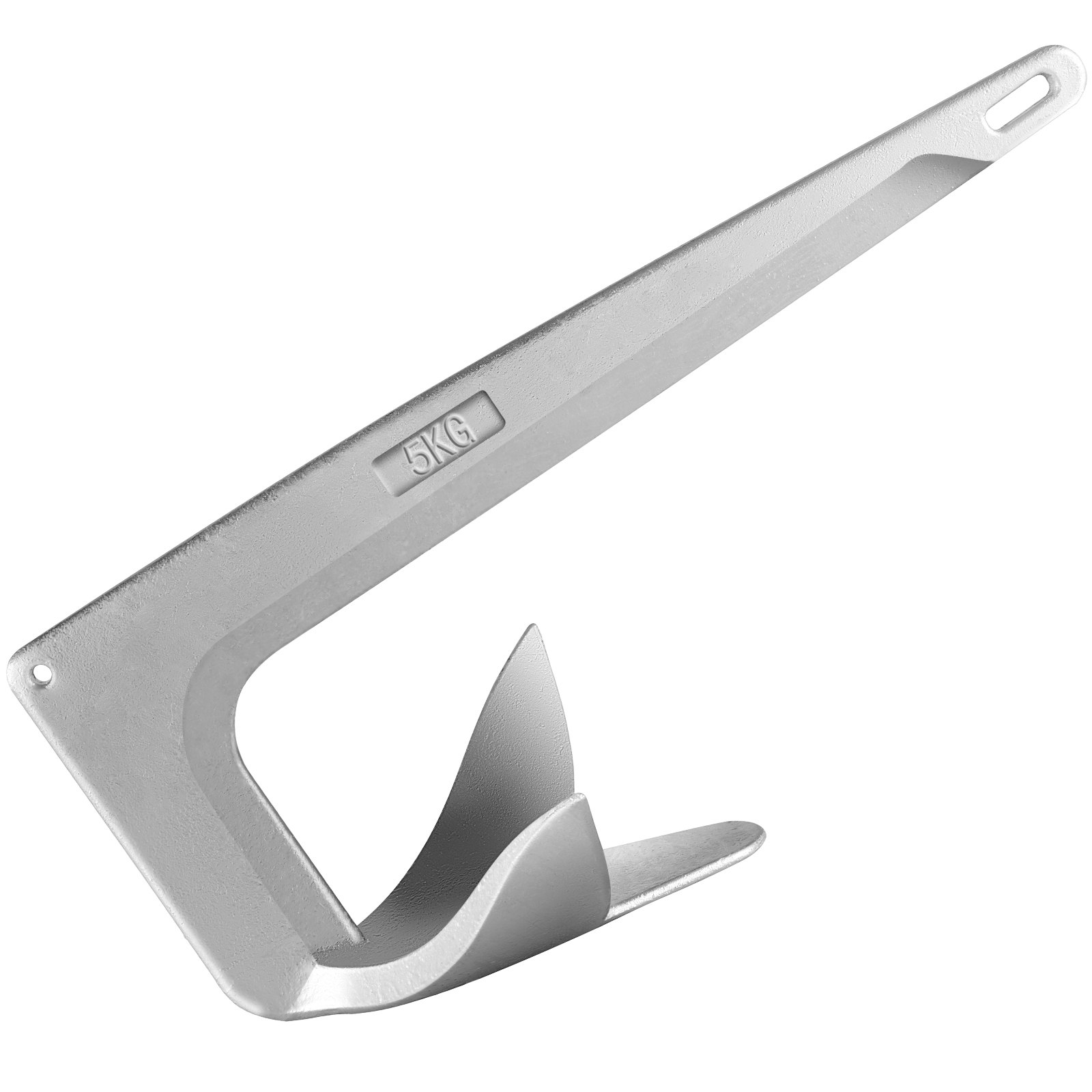 VEVOR Bruce Claw Anchor Ancla de barco de 11 lb, Ancla de barco de acero galvanizado, Ancla marina de 5 kg con un grillete de ancla, Ancla de barco resistente para amarre de yates pequeños en la playa
