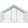 VEVOR Gallinero grande de metal, 3 x 3,9 x 2 m, corral para gallineros con acceso para patio, con cubierta, gallinero con techo en forma de aguja y cerradura de seguridad para exteriores y patios, granjas, jaulas para patos, conejos y aves de corral.