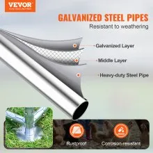 VEVOR Gallinero grande de metal, 9.8x19.3x6.5 pies, gallinero para patio con cubierta, gallinero con techo de aguja con cerradura de seguridad para exteriores y patio trasero, granja, jaula para patos y conejos