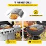 VEVOR Kit de horno para pizza, horno de pizza con parrilla de acero inoxidable, kit para hacer pizza para la mayoría de parrillas de carbón de 22 pulgadas, kit de horno para pizza con cámara para pizz