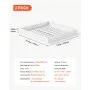 VEVOR Cajón Extraíble para Armario de Cocina 4 PCs Cajón Telescópico Blanco, Ancho Expandible de 31-48 cm, Profundidad de 52 cm, Carga 9 kg por Nivel, Con Tiras Adhesivas Nano, Para Despensa de Cocina