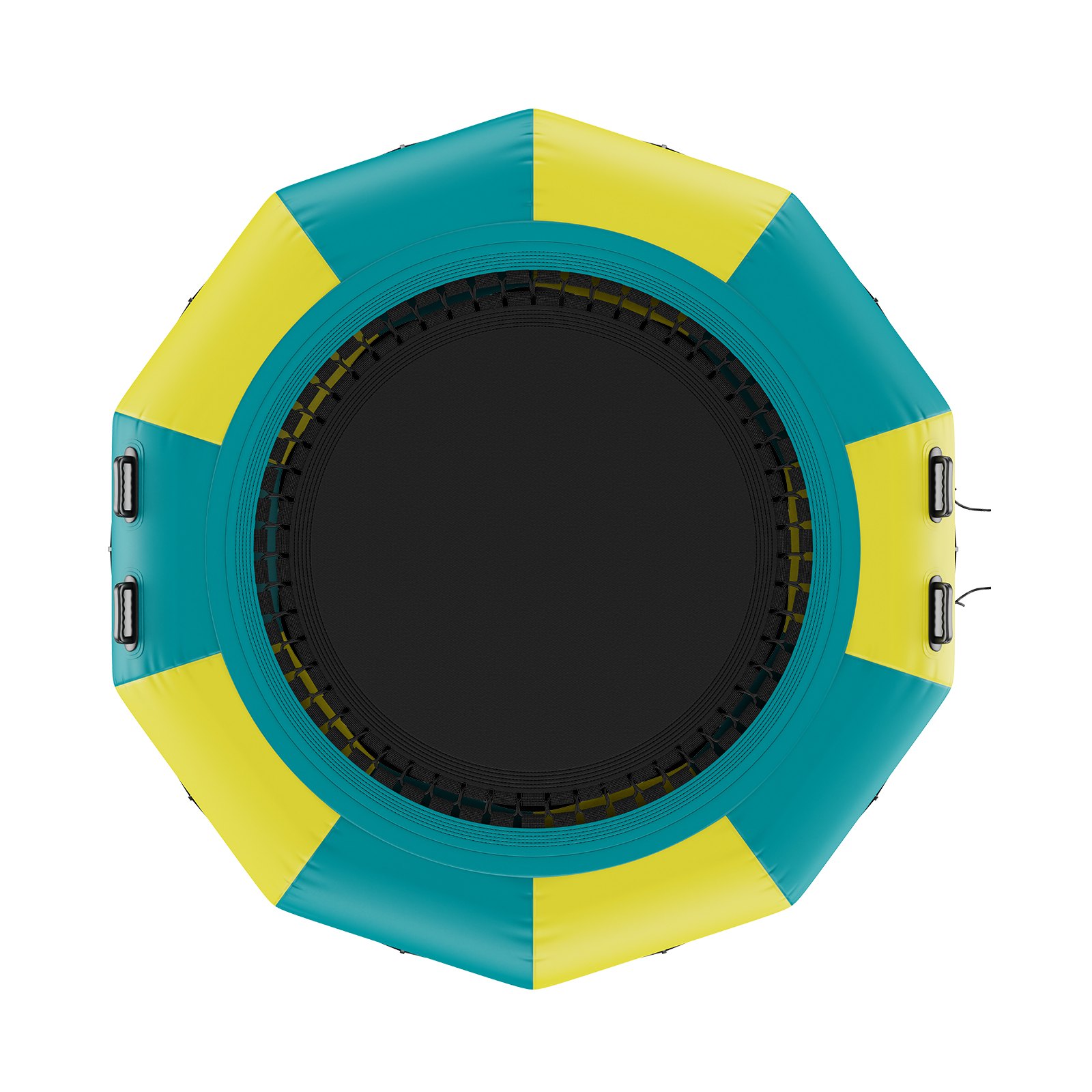 VEVOR Cama elástica acuática inflable de 3 metros (10 pies), plataforma de salto portátil con escalera de 3 peldaños y bomba de aire eléctrica, ideal para niños y adultos, perfecta para piscinas, lagos y deportes acuáticos.