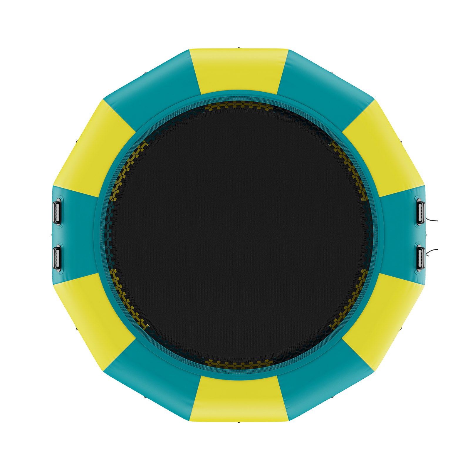 VEVOR Cama elástica acuática inflable, 4 metros de altura, plataforma de salto portátil con escalera de 3 peldaños y bomba de aire eléctrica, ideal para niños y adultos, perfecta para piscinas, lagos y deportes acuáticos.