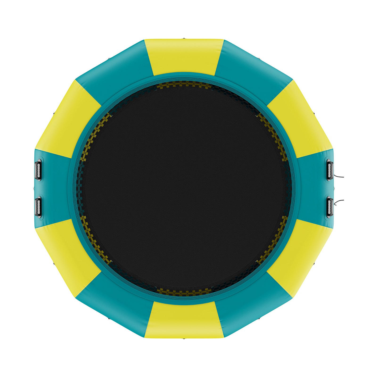 VEVOR Cama elástica acuática inflable, 4 metros de altura, plataforma de salto portátil con escalera de 3 peldaños y bomba de aire eléctrica, ideal para niños y adultos, perfecta para piscinas, lagos y deportes acuáticos.