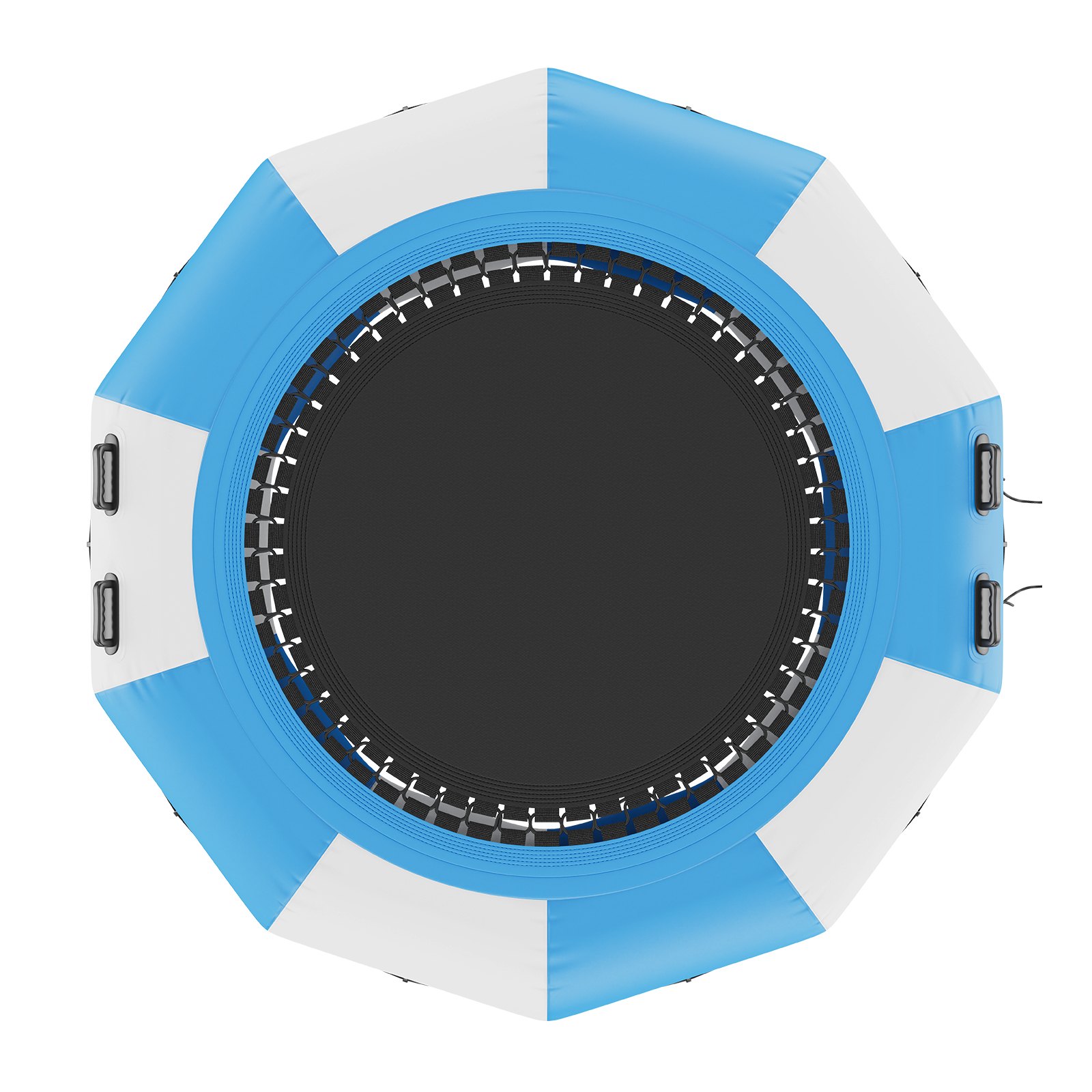 VEVOR Saltador de agua inflable, trampolín de agua recreativo de 10 pies, plataforma de natación de rebote portátil con escalera de 3 escalones y bomba de aire eléctrica, reboteador flotante para niños adultos para piscina, lago, deportes acuáticos