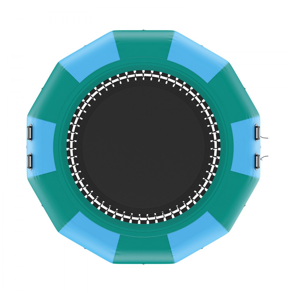 VEVOR Cama elástica acuática inflable de 3,65 m (12 pies), plataforma de salto portátil con escalera de 3 peldaños y bomba de aire eléctrica, ideal para niños y adultos, perfecta para piscinas, lagos y deportes acuáticos.