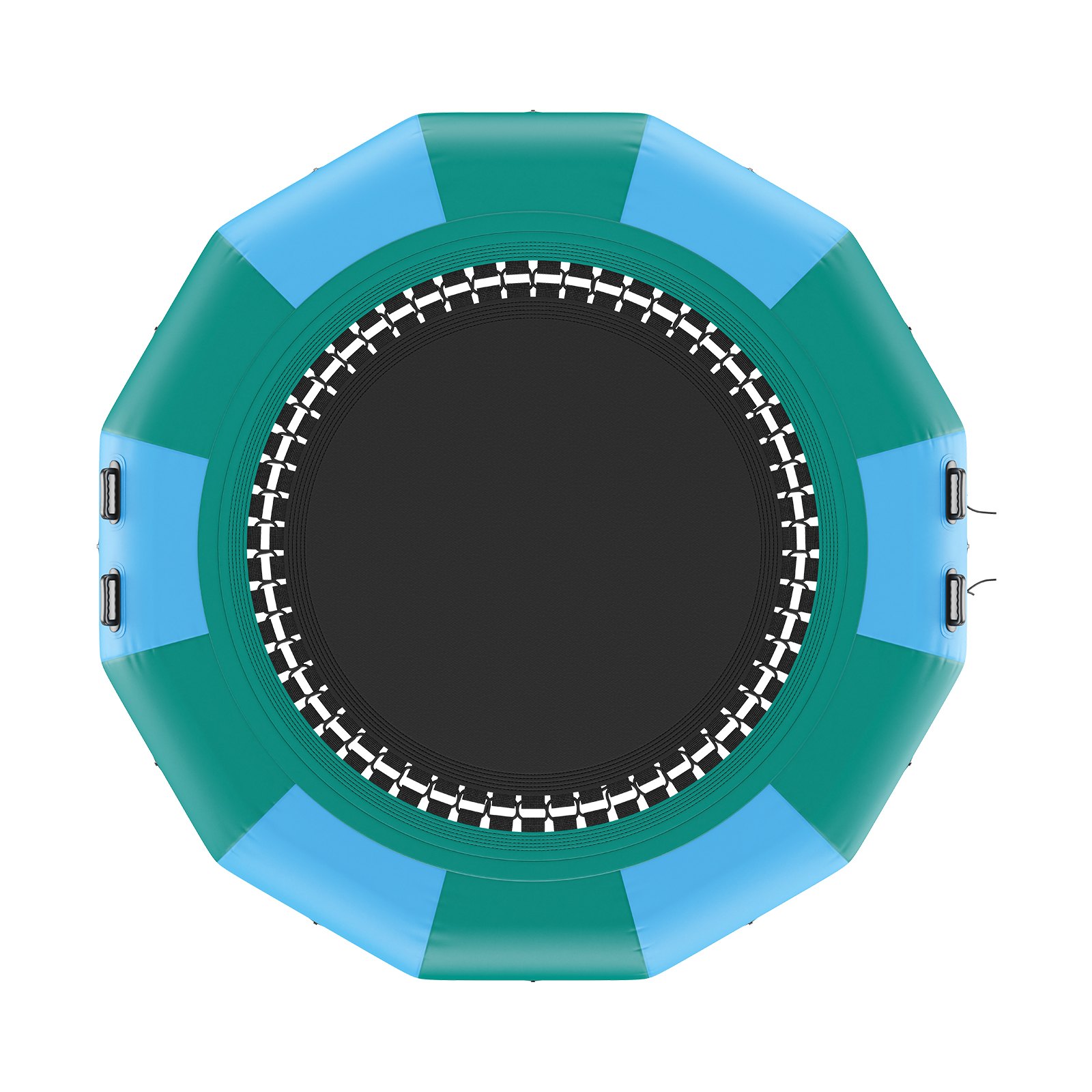 VEVOR Cama elástica acuática inflable de 3,65 m (12 pies), plataforma de salto portátil con escalera de 3 peldaños y bomba de aire eléctrica, ideal para niños y adultos, perfecta para piscinas, lagos y deportes acuáticos.