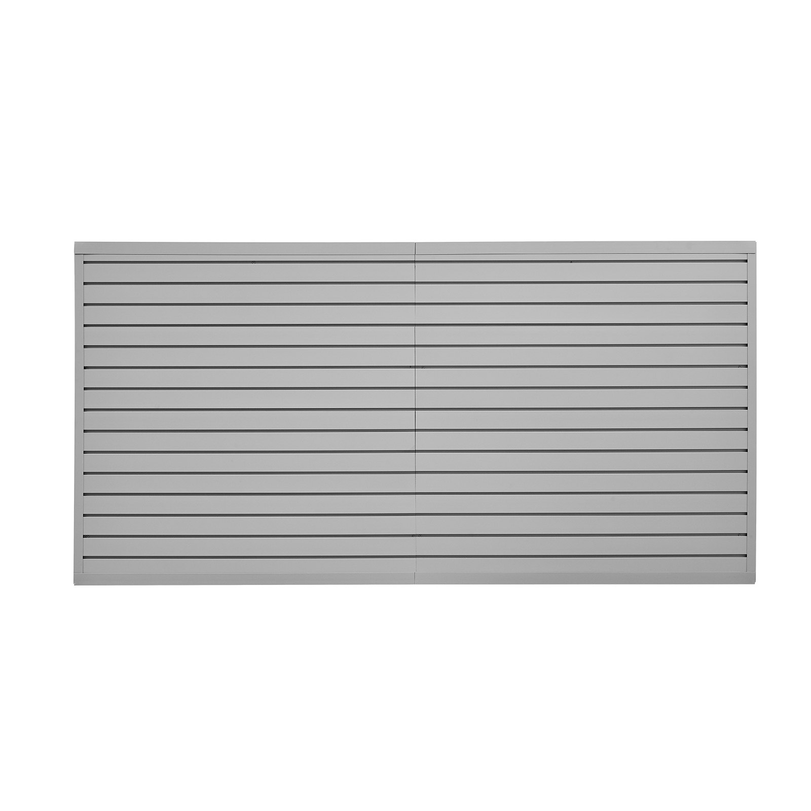 Revestimiento de pared de listones de PVC gris de 8 x 4 pies para garaje con accesorios