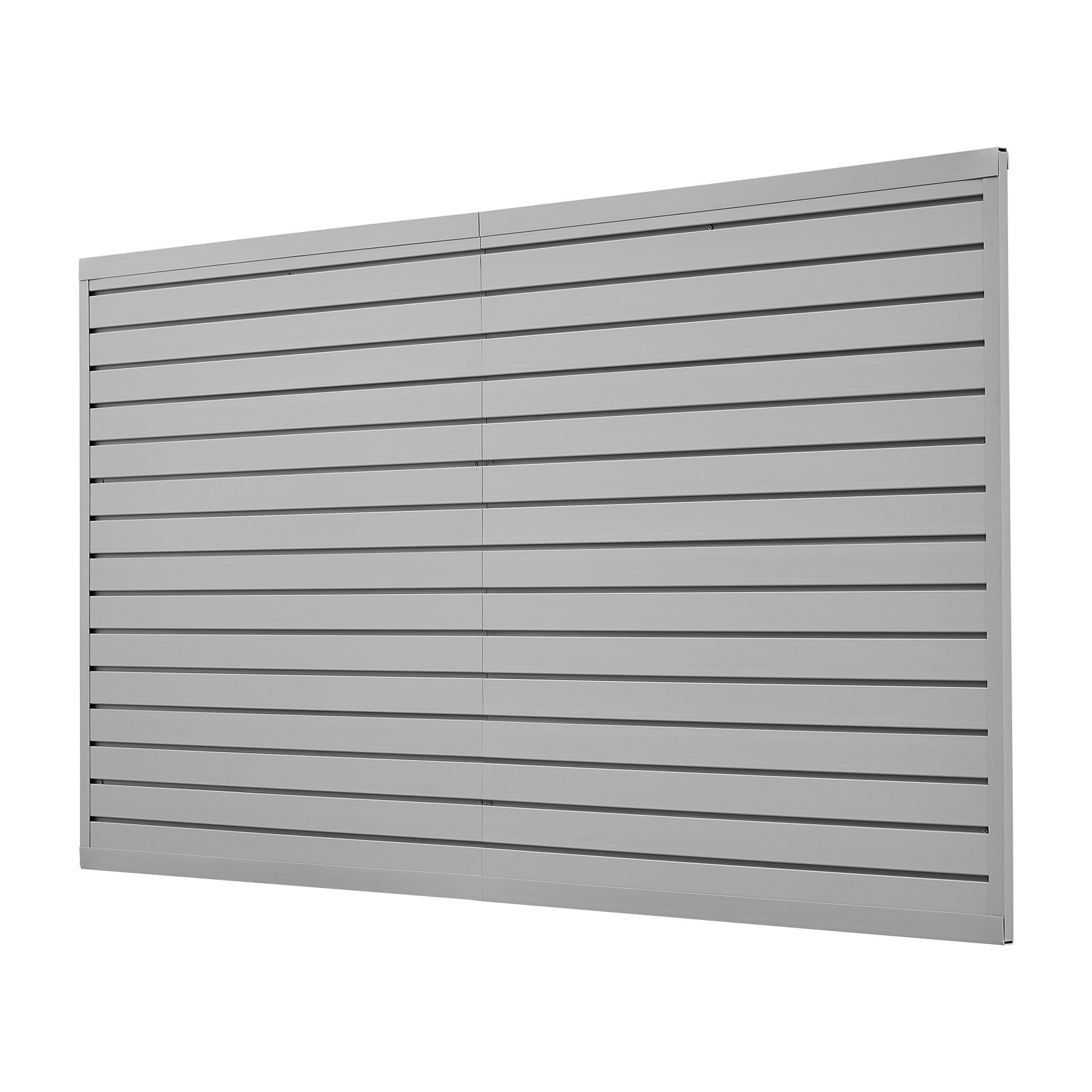 Revestimiento de pared de listones de PVC gris de 8 x 4 pies para garaje con accesorios