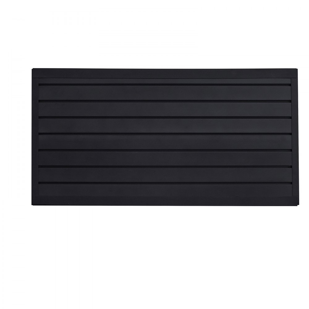 Panel de pared de listones VEVOR, 2 x 4 pies, panel de listones de garaje de PVC con diseño modular, panel de listones negro fácil de instalar y ajustable con estructura de acoplamiento y corte DIY, apto para almacenamiento y exhibición.