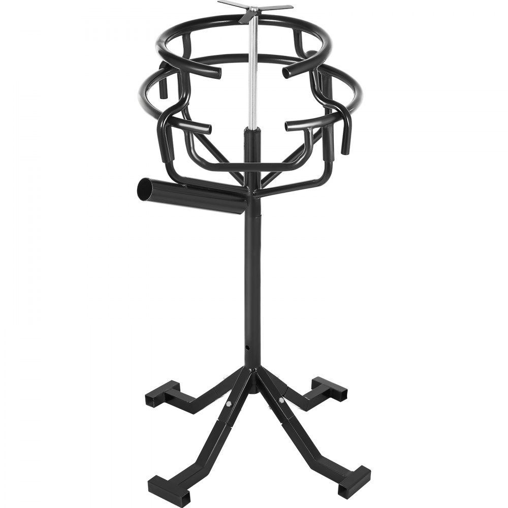VEVOR - Soporte para cambio de neumáticos de motocicleta, apto para varios tamaños de neumáticos de 10 a 21 pulgadas, 37 a 41,3 pulgadas, altura ajustable, soporte de cambio de neumáticos de acero duradero, cuatro pies de soporte, cambiador de neumáticos para motocross, moto de cross, negro