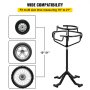VEVOR - Soporte para cambio de neumáticos de motocicleta, apto para varios tamaños de neumáticos de 10 a 21 pulgadas, 37 a 41,3 pulgadas, altura ajustable, soporte de cambio de neumáticos de acero duradero, cuatro pies de soporte, cambiador de neumáticos para motocross, moto de cross, negro