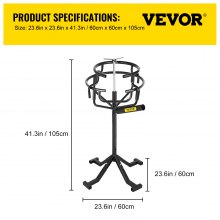 VEVOR - Soporte para cambio de neumáticos de motocicleta, apto para varios tamaños de neumáticos de 10 a 21 pulgadas, 37 a 41,3 pulgadas, altura ajustable, soporte de cambio de neumáticos de acero duradero, cuatro pies de soporte, cambiador de neumáticos para motocross, moto de cross, negro