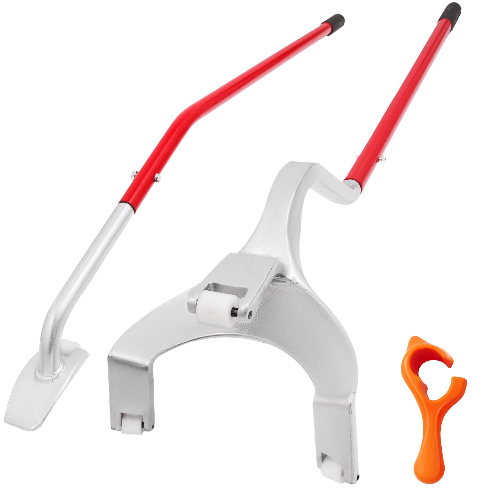 VEVOR Herramienta de desmontaje de montaje de neumáticos, 22,5 a 24,5 pulgadas, 3 piezas de herramienta de desmontaje de cambiador de neumáticos adaptada a llantas de aluminio y acero, con protector de talón adicional, herramientas de cambio de neumáticos para reparación de automóviles, rojo