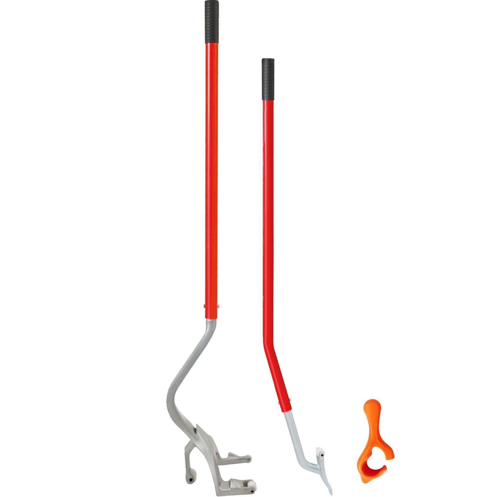 VEVOR Herramienta de desmontaje de montaje de neumáticos, 22,5 a 24,5 pulgadas, 3 piezas de herramienta de desmontaje de cambiador de neumáticos adaptada a llantas de aluminio y acero, con protector de talón adicional, herramientas de cambio de neumáticos para reparación de automóviles, rojo