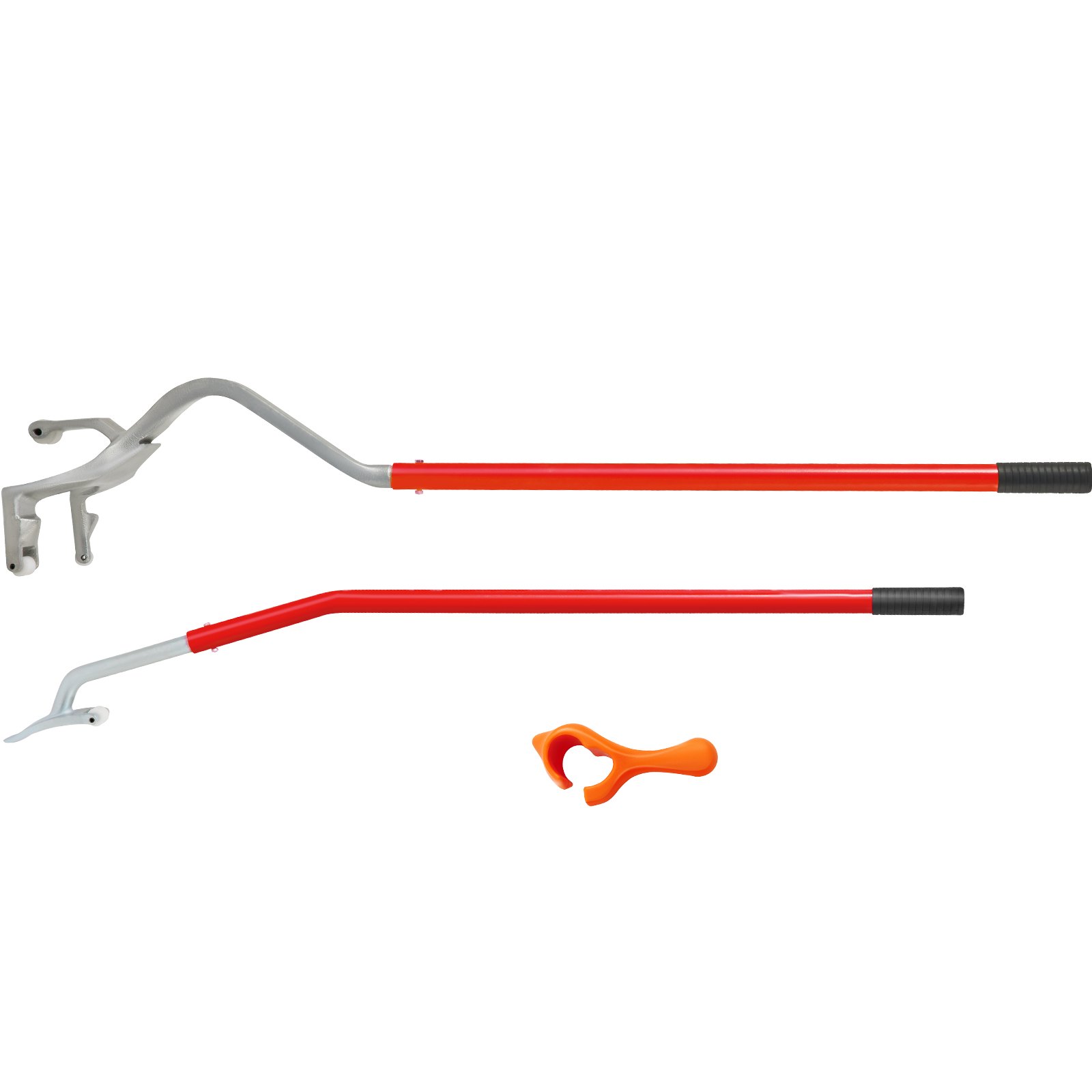 VEVOR Herramienta de desmontaje de montaje de neumáticos, 22,5 a 24,5 pulgadas, 3 piezas de herramienta de desmontaje de cambiador de neumáticos adaptada a llantas de aluminio y acero, con protector de talón adicional, herramientas de cambio de neumáticos para reparación de automóviles, rojo