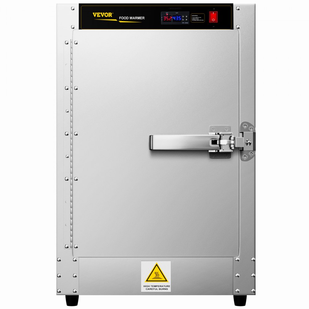 Calentador de alimentos VEVOR Hot Box, 16" x 16" x 24" Calentador de concesión con bandeja de agua, cuatro bandejas de catering desechables, para pizzas, hamburguesas, pasteles, empanadas, para concesión de alimentos calientes Probado según las normas UL