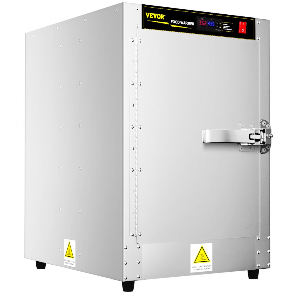 Calentador de alimentos VEVOR Hot Box, 40,6 x 56,5 x 61 cm, con bandeja de agua y cuatro bandejas desechables para catering. Ideal para pizzas, hamburguesas, pasteles y empanadas. Probado según las normas.