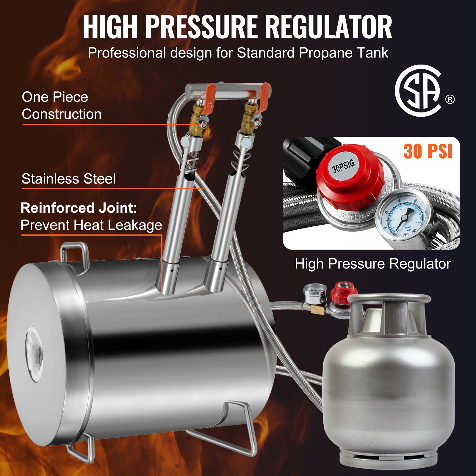 VEVOR 12KG Kit de horno de fundición de propano horno de fusión quemadores dobles 2700℉