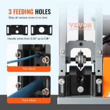 VEVOR Máquina Pelacables Automática, Pelacables Motorizado Eléctrico de 0.06''-0.98'', 180 W, Pelador de Cables de 60 pies/min con Referencia de Profundidad de Pelacables Visible, para Reciclaje de Chatarra de Cobre