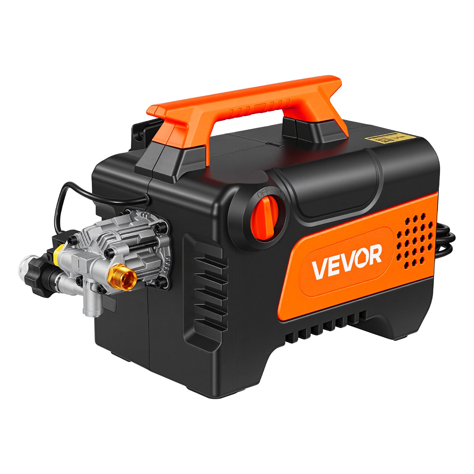 Hidrolavadora eléctrica VEVOR, 1958 PSI máx., 2.5 GPM máx., hidrolavadora portátil con 4 boquillas, lanza de extensión metálica, bomba de émbolo de 5 pistones de grado comercial, alta presión para automóviles, entradas de vehículos y patios.