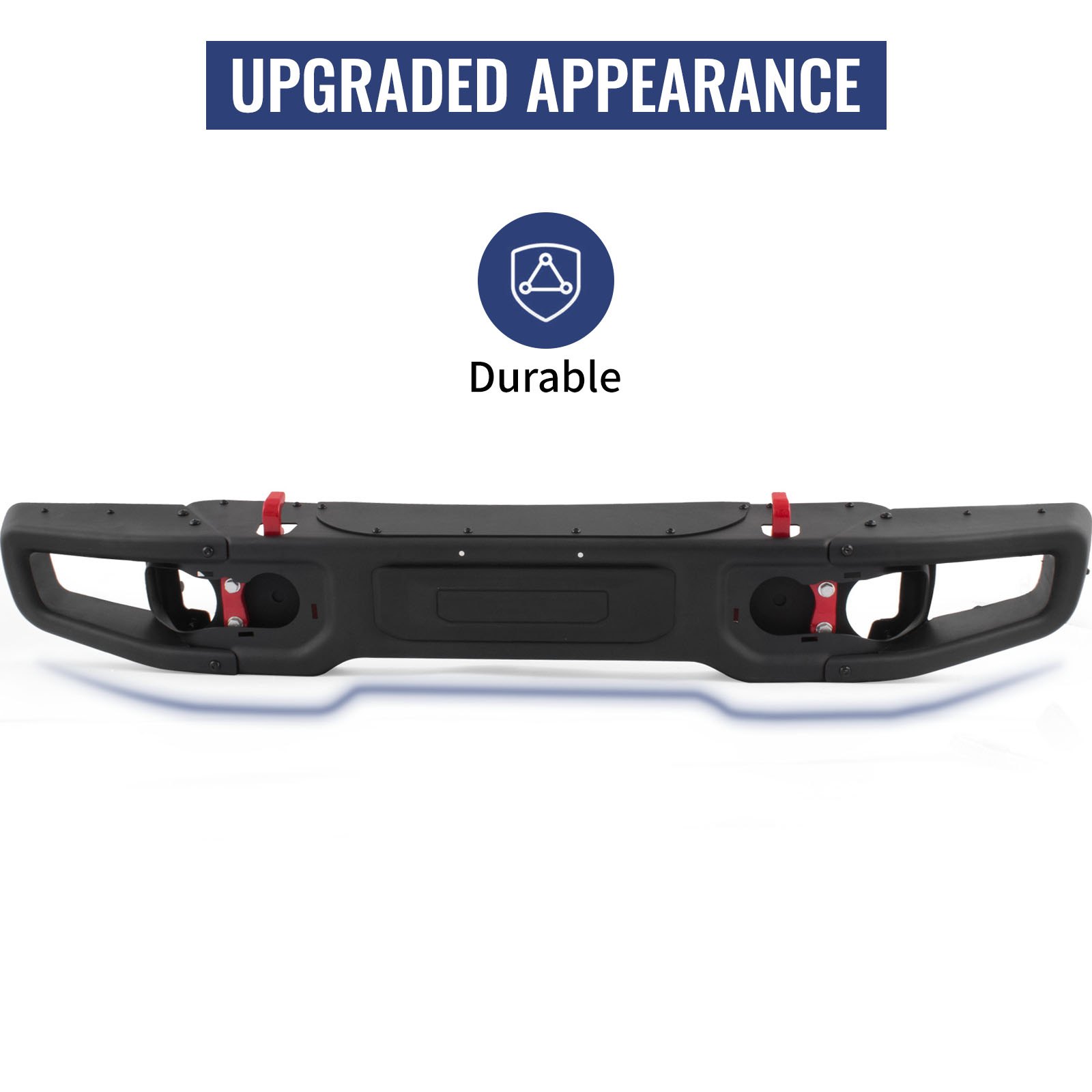 Parachoques delantero de acero VEVOR estilo 10º aniversario compatible con Jeep JK Wrangler Rubicon 2007-2018