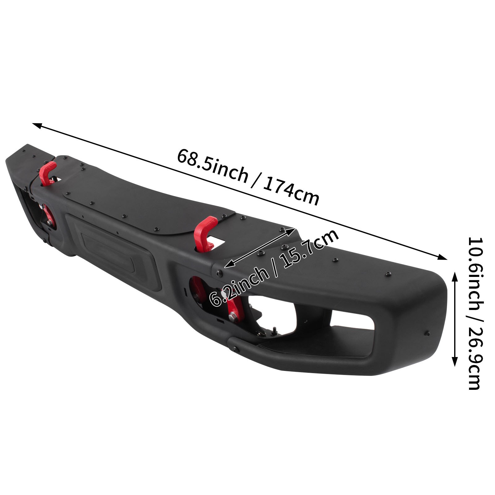 Parachoques delantero de acero VEVOR estilo 10º aniversario compatible con Jeep JK Wrangler Rubicon 2007-2018
